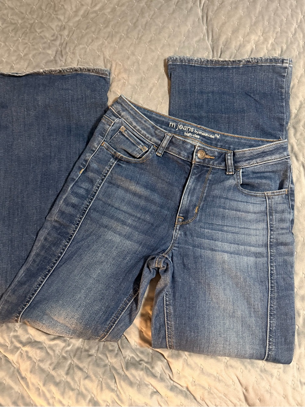 Maurices Women's Blue Flare Jeans Size 10-REG                            #5